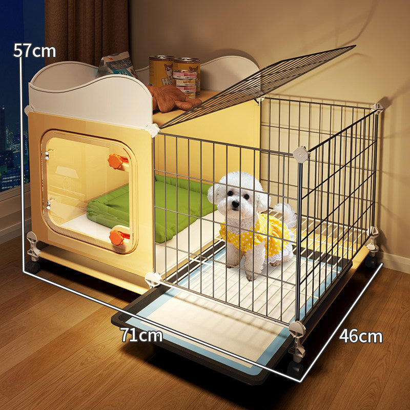 Modular Dog Cage with Toilet Compartment