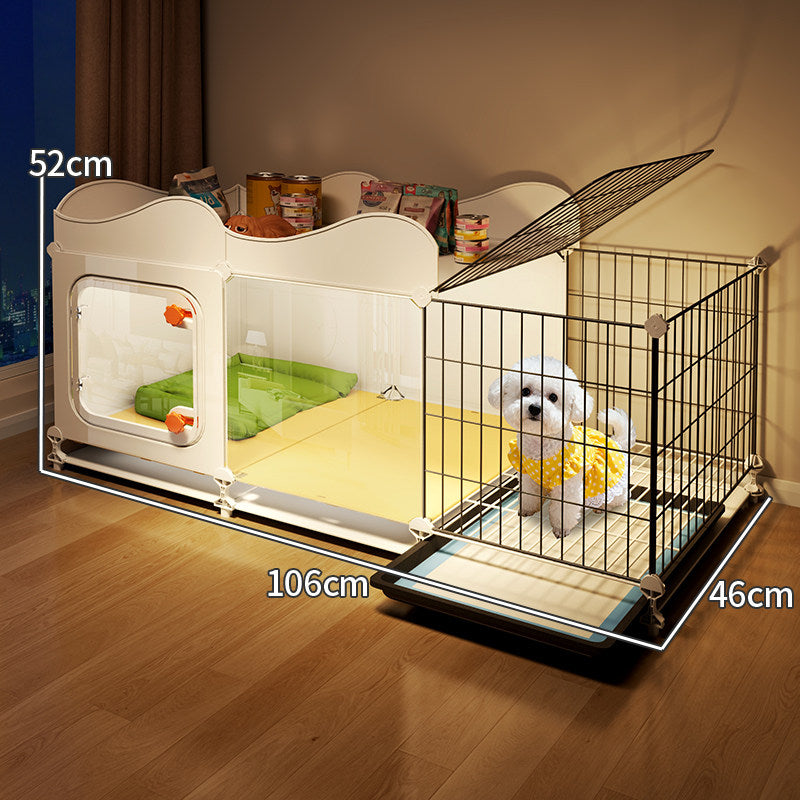 Modular Dog Cage with Toilet Compartment