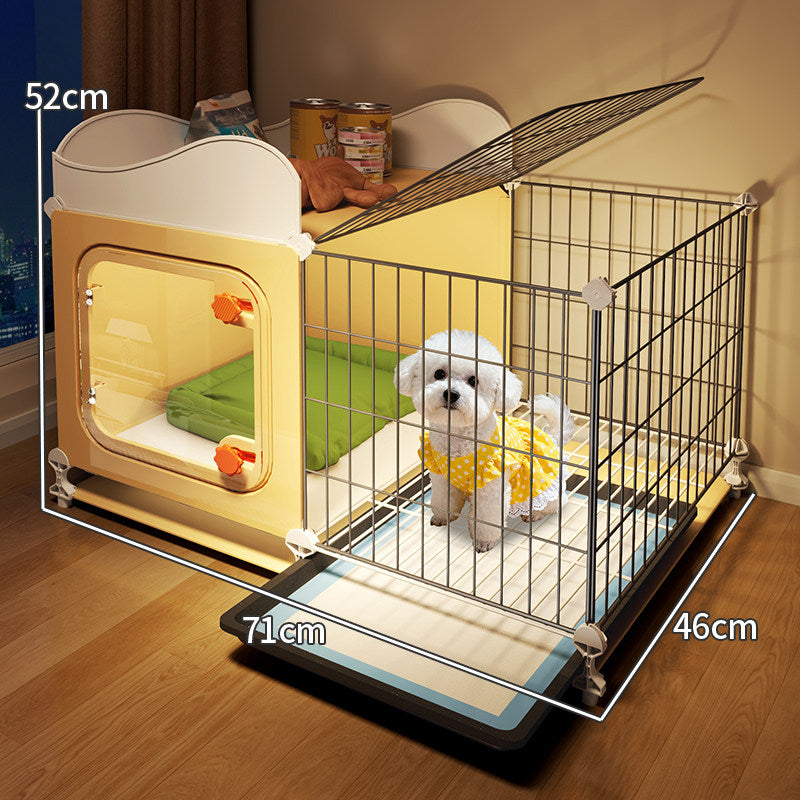 Modular Dog Cage with Toilet Compartment