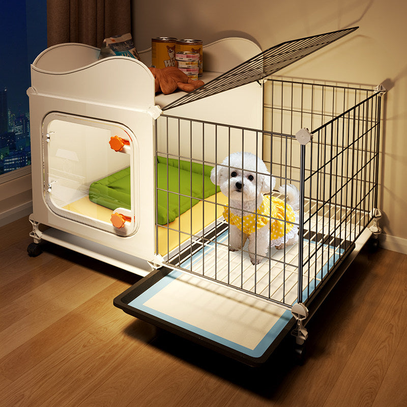 Modular Dog Cage with Toilet Compartment