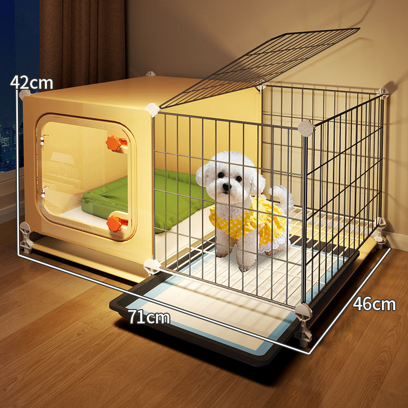 Modular Dog Cage with Toilet Compartment