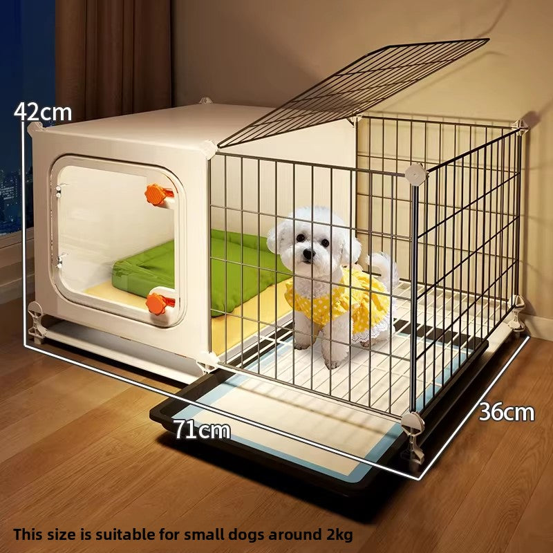Modular Dog Cage with Toilet Compartment