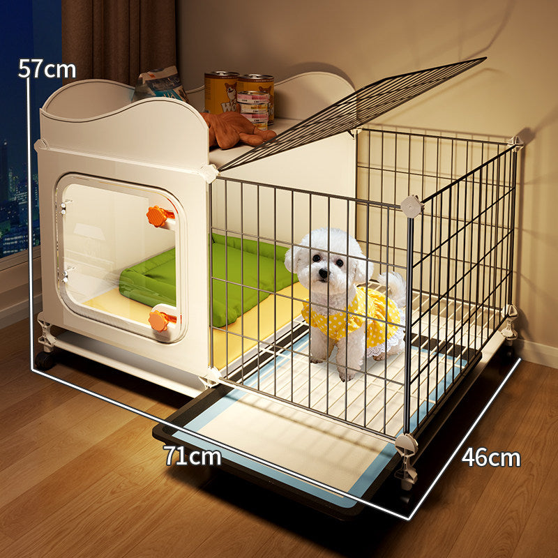 Modular Dog Cage with Toilet Compartment