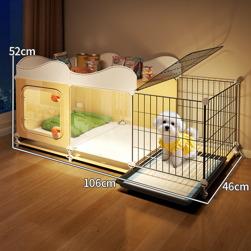 Modular Dog Cage with Toilet Compartment