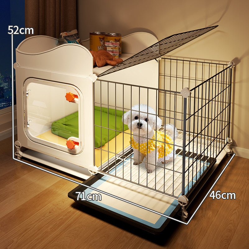 Modular Dog Cage with Toilet Compartment